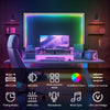 40ft COB RGB+IC LED Strip Lights, Bright Dream Color COB LED Light Strip with RF Remote App Control Music Sync Color Changing for Game Room Bedroom Kitchen Lighting Home Decor（2 Rolls）