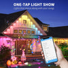 200ft RGB+ IC Permanent Outdoor Lights, Eaves Lights with 100 LED Lights, IP68 Waterproof, Music Sync with Remote Control for Garden Party Decor, Deck, Christmas with Cool White